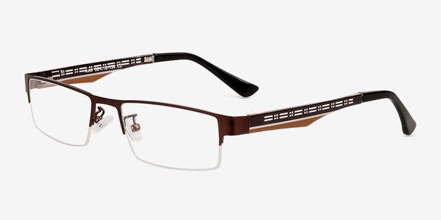 Axel Coffee MetalEyeglass Frames from EyeBuyDirect, Angle View