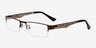 Axel Coffee MetalEyeglass Frames from EyeBuyDirect, Angle View