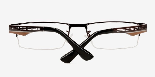 Axel Coffee MetalEyeglass Frames from EyeBuyDirect, Closed View