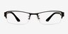 Ayaan Black MetalEyeglass Frames from EyeBuyDirect, Front View