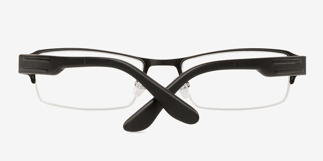 Ayaan Black MetalEyeglass Frames from EyeBuyDirect, Closed View