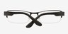 Ayaan Black MetalEyeglass Frames from EyeBuyDirect, Closed View