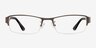 Ayaan Gunmetal MetalEyeglass Frames from EyeBuyDirect, Front View