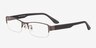 Ayaan Gunmetal MetalEyeglass Frames from EyeBuyDirect, Angle View