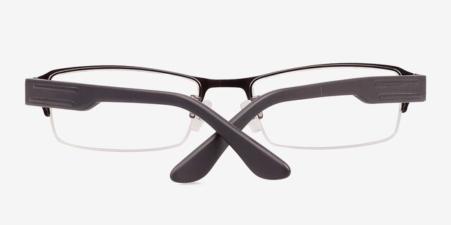 Ayaan Gunmetal MetalEyeglass Frames from EyeBuyDirect, Closed View