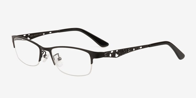 Alexia Black MetalEyeglass Frames from EyeBuyDirect, Angle View