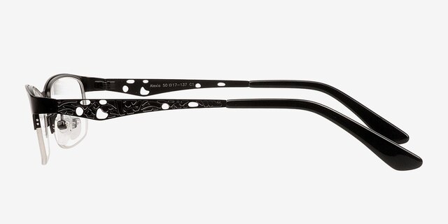 Alexia Black MetalEyeglass Frames from EyeBuyDirect, Side View