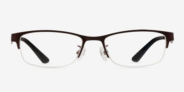 Alexia Coffee MetalEyeglass Frames from EyeBuyDirect, Front View