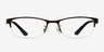 Alexia Coffee MetalEyeglass Frames from EyeBuyDirect, Front View