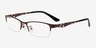 Alexia Coffee MetalEyeglass Frames from EyeBuyDirect, Angle View