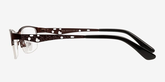 Alexia Coffee MetalEyeglass Frames from EyeBuyDirect, Side View