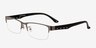 Aydan Gunmetal MétalMontures de lunettes de vue d'EyeBuyDirect, Vue d'Angle