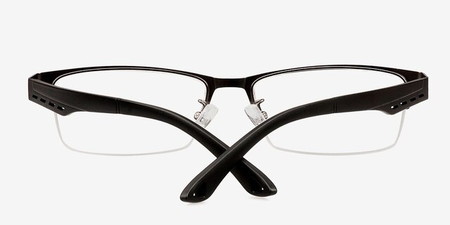 Aydan Gunmetal MétalMontures de lunettes de vue d'EyeBuyDirect, Vue Rapprochée