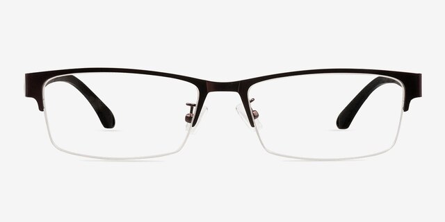 Aydan Coffee MetalEyeglass Frames from EyeBuyDirect, Front View