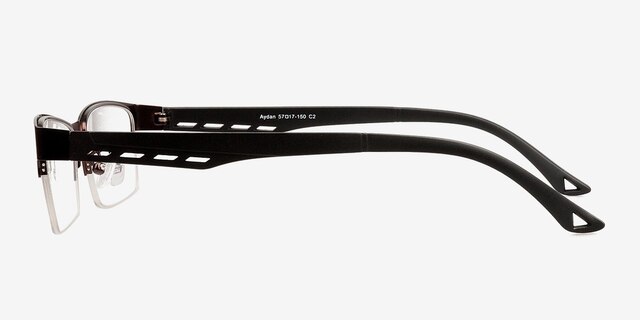 Aydan Coffee MetalEyeglass Frames from EyeBuyDirect, Side View