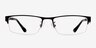 Beau Noir Plastic-metalMontures de lunettes de vue d'EyeBuyDirect, Vue de Face
