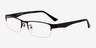 Beau Noir Plastic-metalMontures de lunettes de vue d'EyeBuyDirect, Vue d'Angle