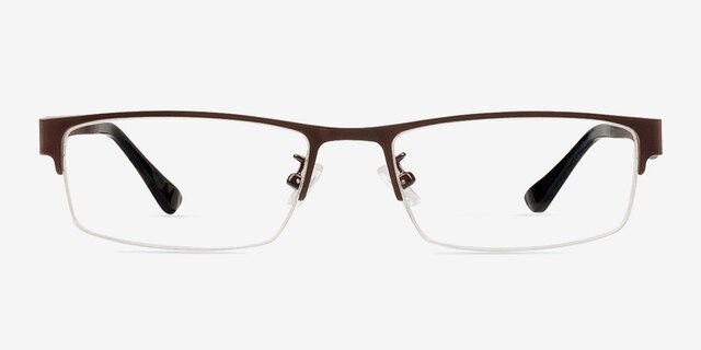 Beau Coffee MetalEyeglass Frames from EyeBuyDirect, Front View