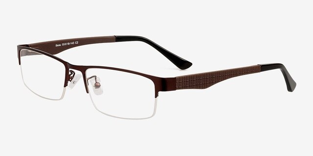 Beau Coffee MetalEyeglass Frames from EyeBuyDirect, Angle View