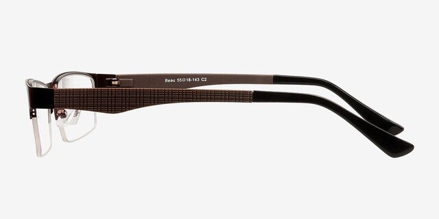 Beau Coffee MetalEyeglass Frames from EyeBuyDirect, Side View