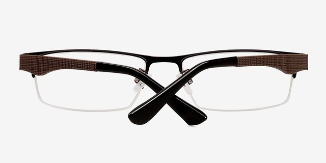 Beau Coffee MetalEyeglass Frames from EyeBuyDirect, Closed View