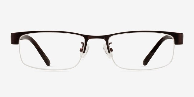 Beckett Coffee MetalEyeglass Frames from EyeBuyDirect, Front View