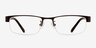 Beckett Coffee MetalEyeglass Frames from EyeBuyDirect, Front View
