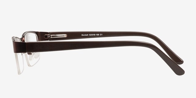 Beckett Coffee MetalEyeglass Frames from EyeBuyDirect, Side View