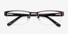 Beckett Coffee MetalEyeglass Frames from EyeBuyDirect, Closed View