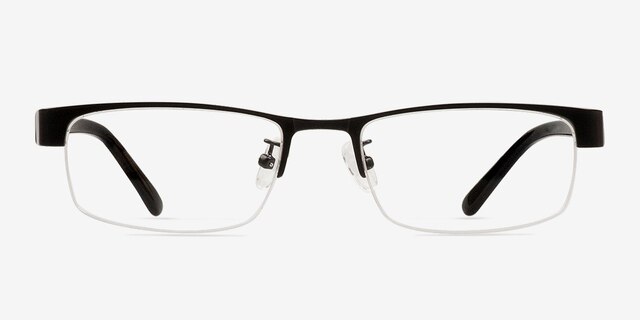 Beckett Black MetalEyeglass Frames from EyeBuyDirect, Front View