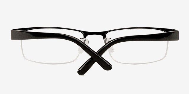 Beckett Black MetalEyeglass Frames from EyeBuyDirect, Closed View