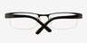 Beckett Black MetalEyeglass Frames from EyeBuyDirect, Closed View