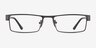 Bennett Gunmetal MétalMontures de lunettes de vue d'EyeBuyDirect, Vue de Face