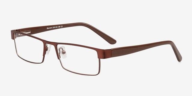 Bennett Brown MetalEyeglass Frames from EyeBuyDirect, Angle View