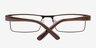 Bennett Brown MetalEyeglass Frames from EyeBuyDirect, Closed View