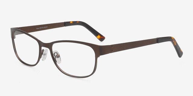 Aliza Coffee MetalEyeglass Frames from EyeBuyDirect, Angle View