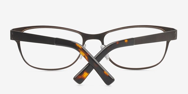 Aliza Coffee MetalEyeglass Frames from EyeBuyDirect, Closed View
