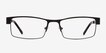Blaise Black MetalEyeglass Frames from EyeBuyDirect, Front View