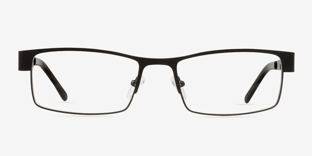 Blaise Black MetalEyeglass Frames from EyeBuyDirect, Front View