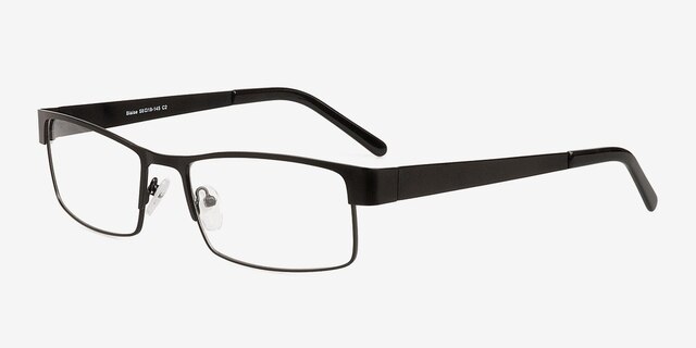 Blaise Black MetalEyeglass Frames from EyeBuyDirect, Angle View