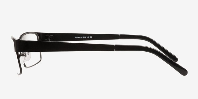 Blaise Black MetalEyeglass Frames from EyeBuyDirect, Side View