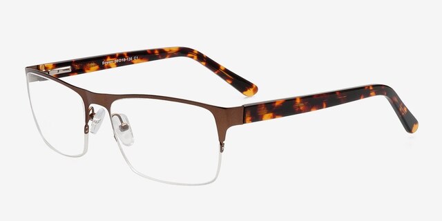 Bowen Brown MetalEyeglass Frames from EyeBuyDirect, Angle View
