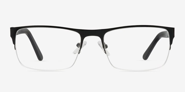 Bowen Black MetalEyeglass Frames from EyeBuyDirect, Front View