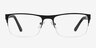 Bowen Black MetalEyeglass Frames from EyeBuyDirect, Front View