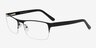 Bowen Black MetalEyeglass Frames from EyeBuyDirect, Angle View