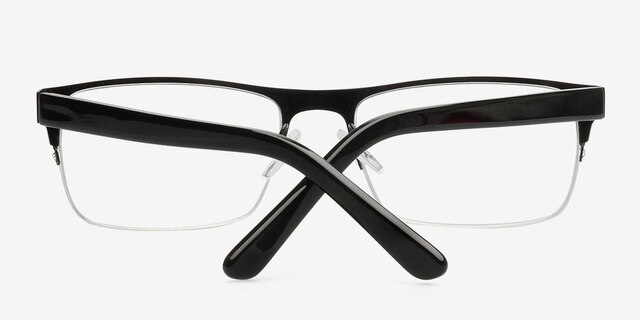 Bowen Black MetalEyeglass Frames from EyeBuyDirect, Closed View