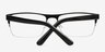Bowen Black MetalEyeglass Frames from EyeBuyDirect, Closed View