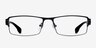 Poker Black MetalEyeglass Frames from EyeBuyDirect, Front View