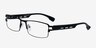 Poker Black MetalEyeglass Frames from EyeBuyDirect, Angle View