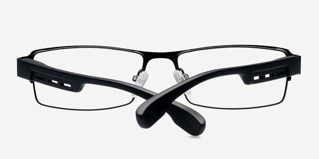 Poker Black MetalEyeglass Frames from EyeBuyDirect, Closed View